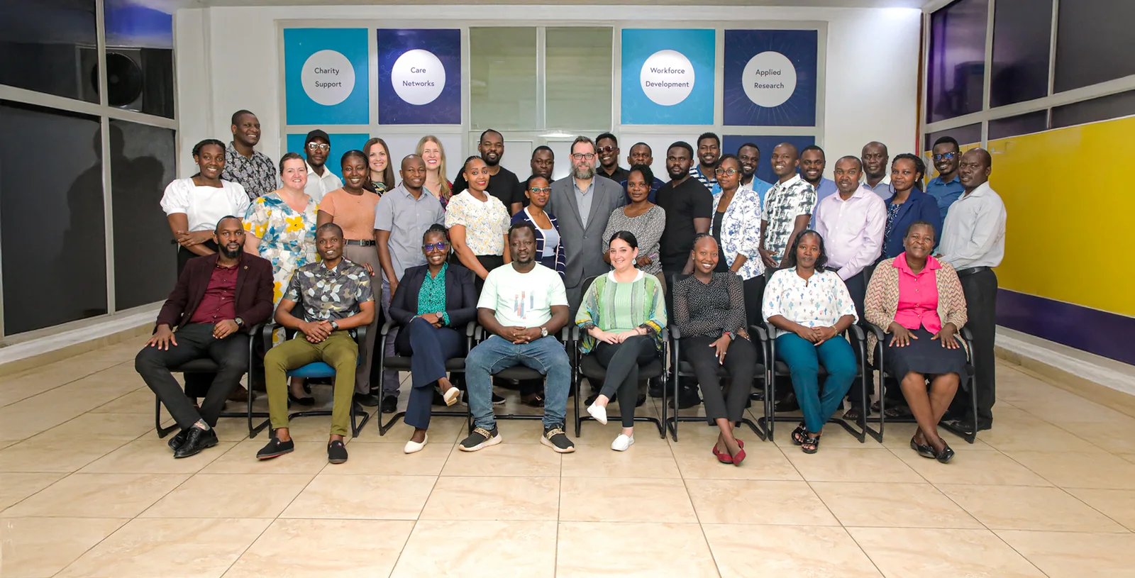 The WezaCare team gathered together for a group photograph